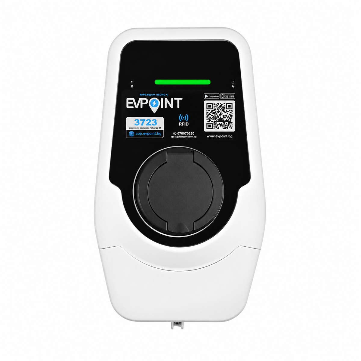 Зарядна станция EVPoint EV22 PLUS контакт Тип 2 | 22 kW AC | бяла