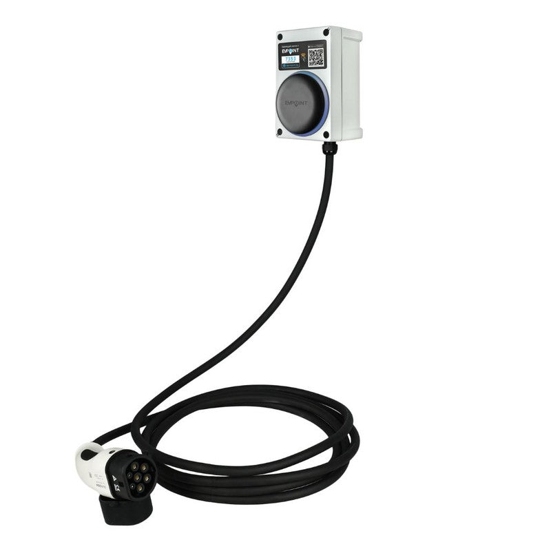 Зарядна станция EVPoint EV7 5 м кабел Тип 2 | 7.4 kW AC | бял цвят