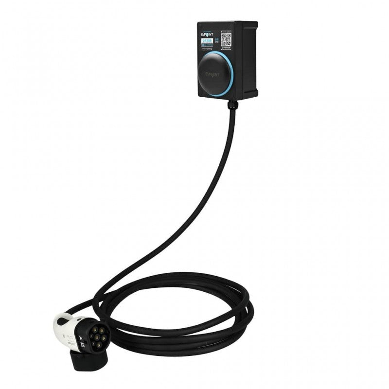 Зарядна станция EVPoint EV7 5м кабел Тип2 | 7.4 kW AC | черен цвят