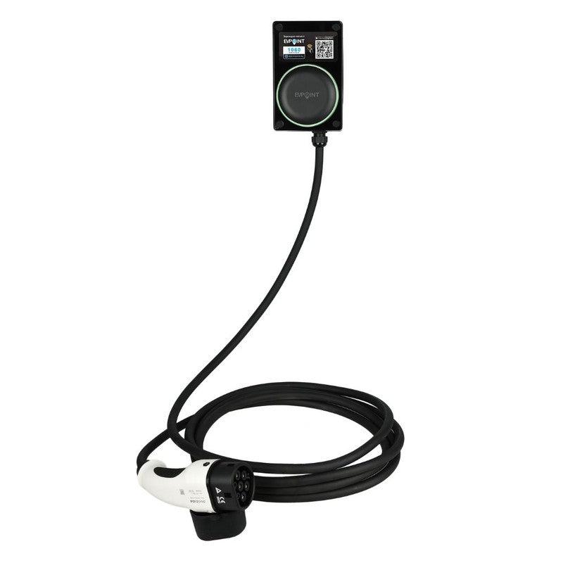 Зарядна станция EVPoint EV7 8м кабел Тип2 | 7.4 kW AC | черен цвят
