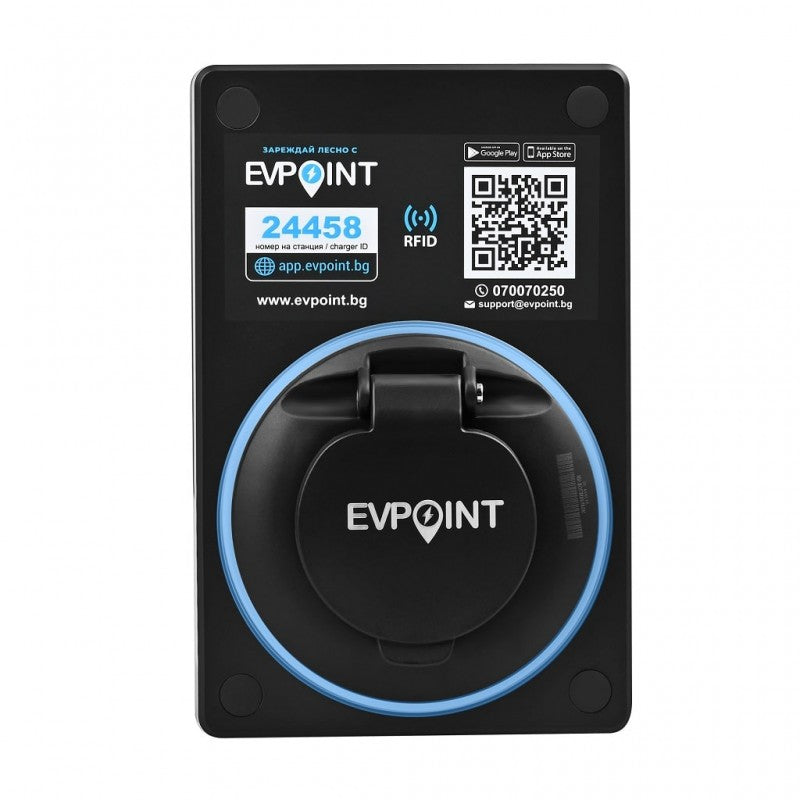 Зарядна станция EVPoint EV7 контакт Тип 2 | 7.4 kW AC